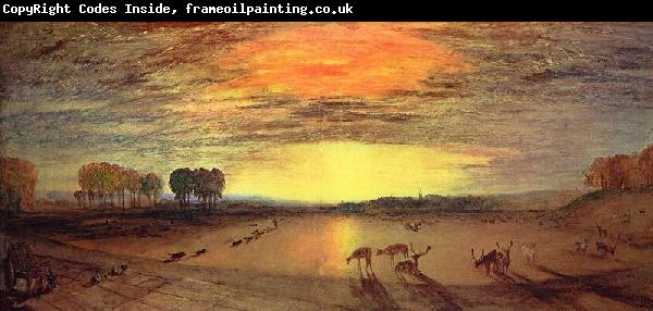 Joseph Mallord William Turner Der Park Petworth: Im Hintergrund die Kirche von Tillington