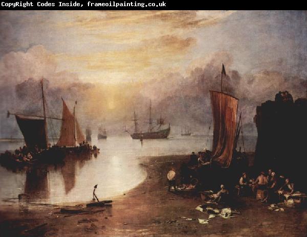 Joseph Mallord William Turner Fishermen Cleaning and Selling Fish