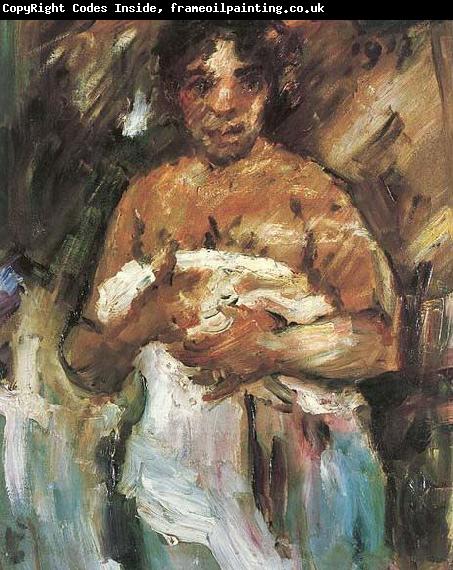 Lovis Corinth Madchen, sich entkleidend