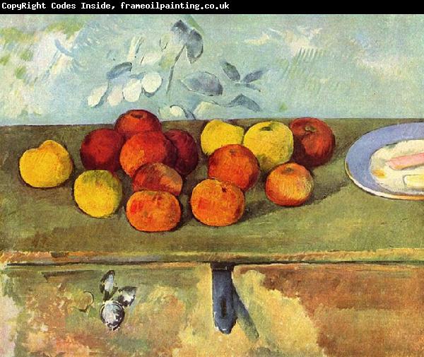 Paul Cezanne Stilleben mit apfeln und Geback