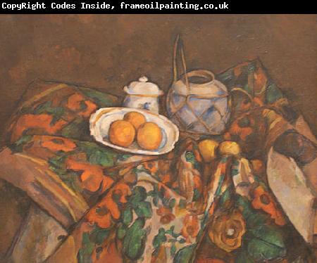 Paul Cezanne Still Life with Ginger Jar, Sugar Bowl, and Oranges