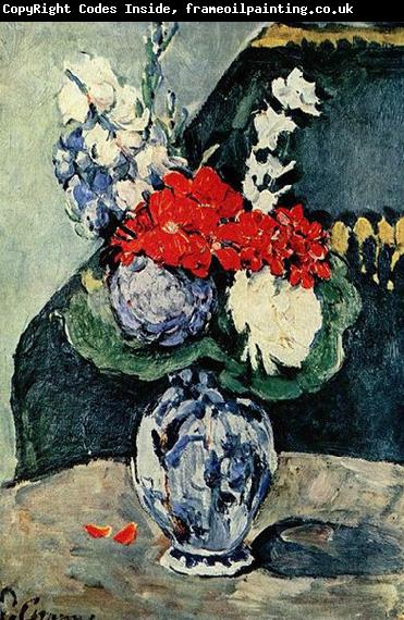 Paul Cezanne Stilleben, Delfter Vase mit Blumen