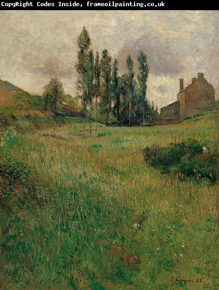 Paul Gauguin Dogs Running in a Meadow