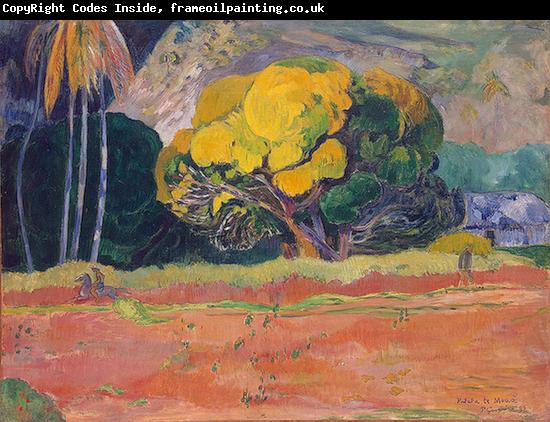 Paul Gauguin At the Foot of a Mountain