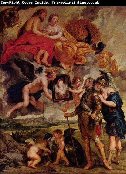 Peter Paul Rubens Heinrich empfangt das Portrat Maria de Medicis