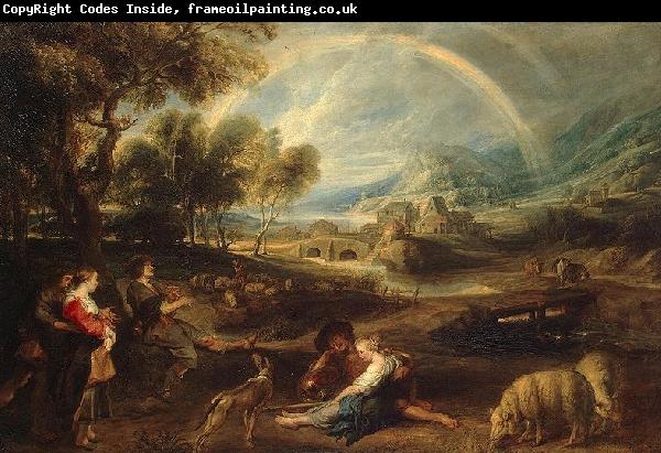 Peter Paul Rubens Landscape with Rainbow