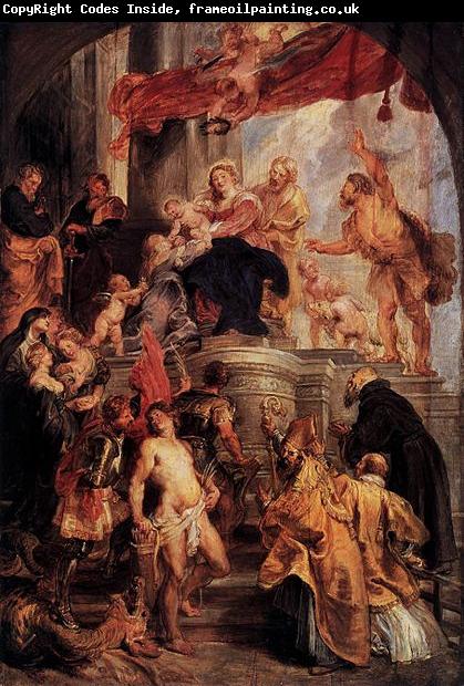 Peter Paul Rubens Virgin and Child Enthroned with Saints