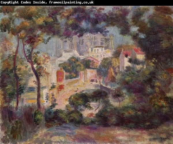 Pierre-Auguste Renoir Landschaft mit Ansicht von Sacre Coeur