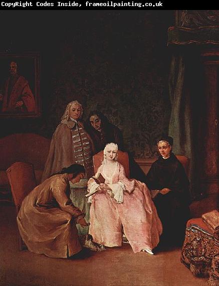 Pietro Longhi Besuch bei einer Dame