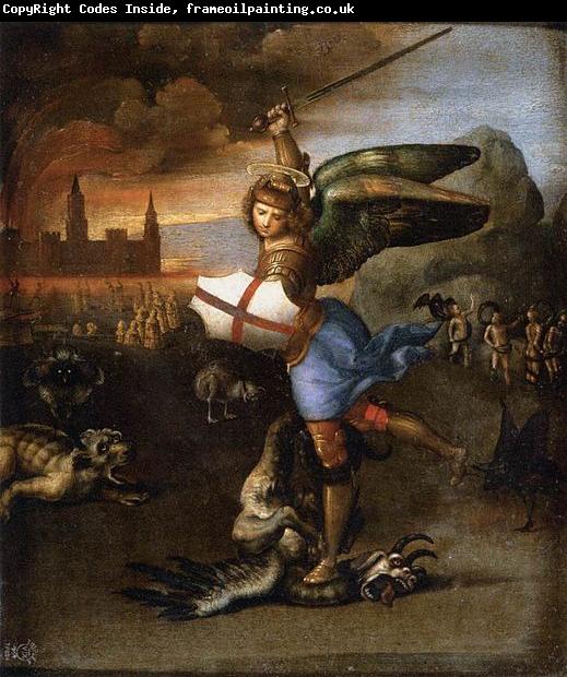 RAFFAELLO Sanzio St Michael and the Dragon