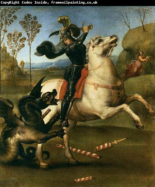 RAFFAELLO Sanzio St George Fighting the Dragon