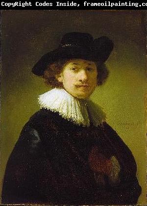 REMBRANDT Harmenszoon van Rijn Self-portrait with hat