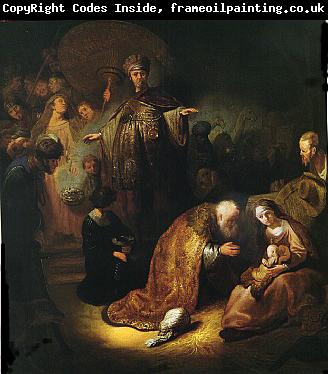 REMBRANDT Harmenszoon van Rijn The Adoration of the Magi.