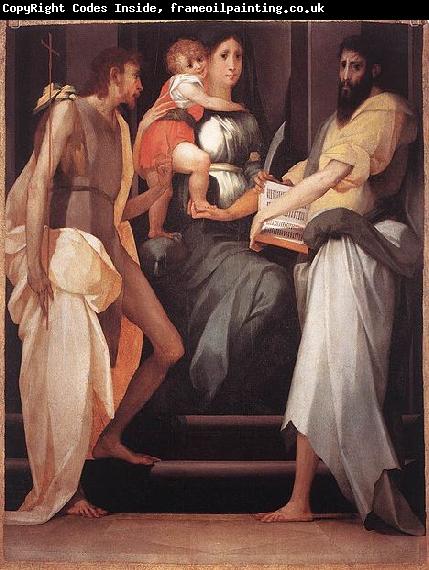 Rosso Fiorentino Madonna Enthroned between Two Saints