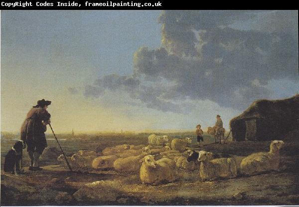 Aelbert Cuyp Flock of sheep at pasture