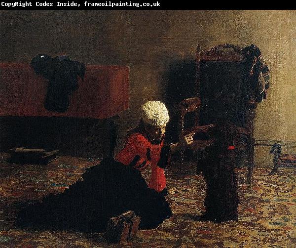 Thomas Eakins Elizabeth Crowell with a Dog