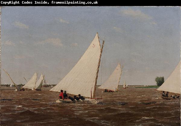 Thomas Eakins Sailboats Racing on the Delaware