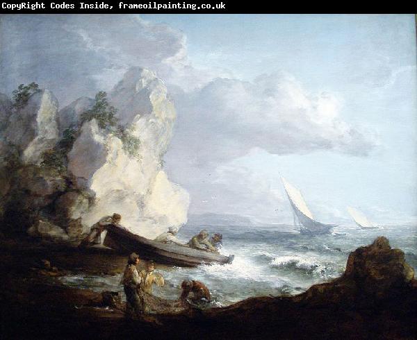 Thomas Gainsborough Seashore with Fishermen