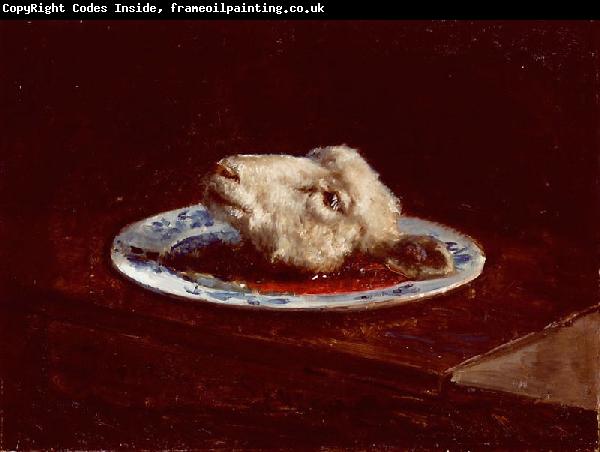 Viggo Johansen A lamb s head on a plate