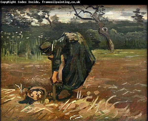 Vincent Van Gogh Peasant Woman Digging Up Potatoes