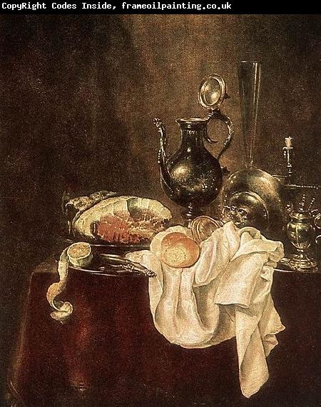 Willem Claesz. Heda Ham and Silverware