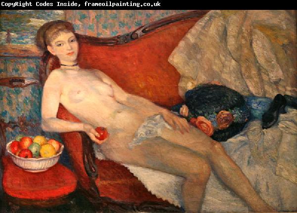 William Glackens Nude with Apple