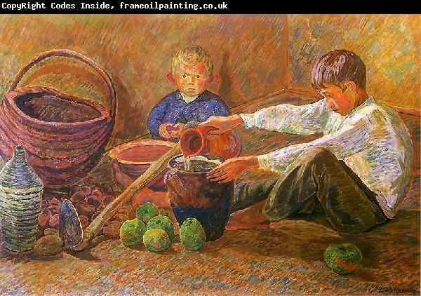 Zygmunt Waliszewski Boys and still life