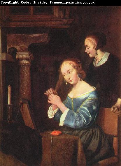 Adriaan de Lelie Dame bei der Toilette