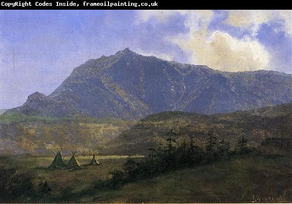 Albert Bierstadt Indian Encampment [Indian Camp in the Mountains]