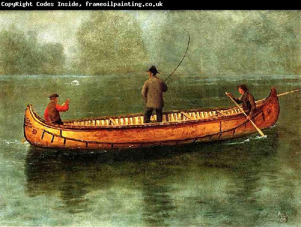 Albert Bierstadt Fishing_from_a_Canoe