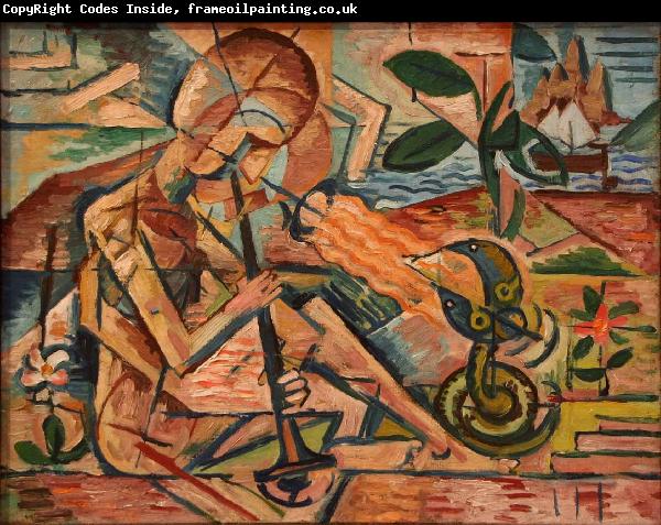 Bohumil Kubista Fakir Taming Snakes