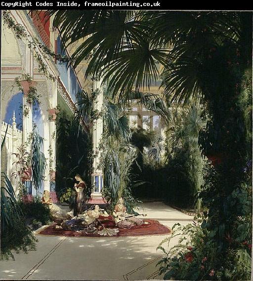 Carl Blechen The Interior of the Palm House on the Pfaueninsel Near Potsdam