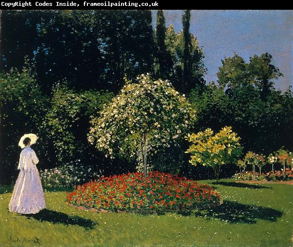 Claude Monet Jeanne Marguerite Lecadre in the Garden Sainte Adresse