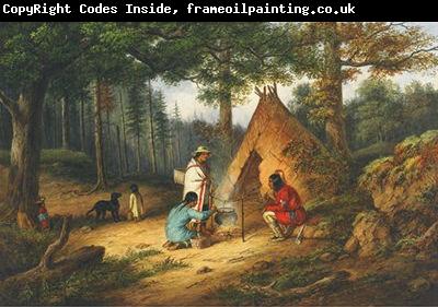 Cornelius Krieghoff Caughnawaga Indians at Camp