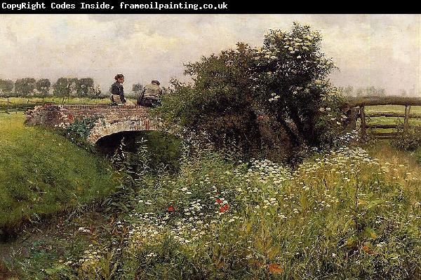 Emile Claus A Meeting on the Bridge