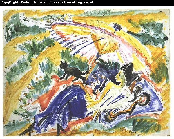 Ernst Ludwig Kirchner Sun bath