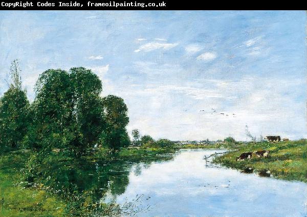 Eugene Boudin The River Touques at Saint Arnoult