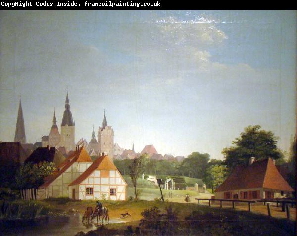 Georg Friedrich Kersting Ansicht von Rostock von Westen