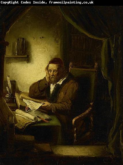 George Gillis Haanen Old Man in his Study