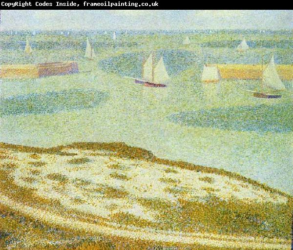 Georges Seurat Einfahrt zum Hafen Port-en-Bessin