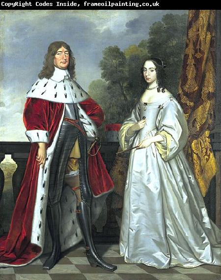 Gerard van Honthorst Double portrait of Friedrich Wilhelm I (1620- 1688) and Louise Henriette (1627-1667).