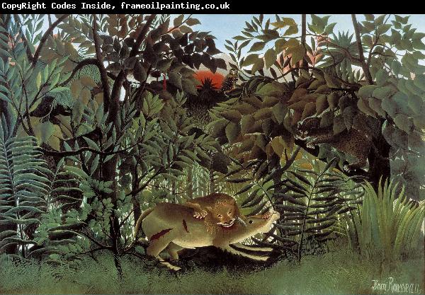 Henri Rousseau The Hungry Lion Throws Itself on the Antelope