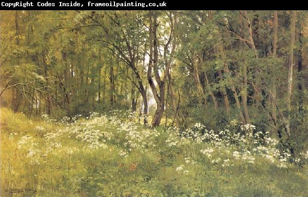 Ivan Shishkin Flowers on the Edge of a Wood