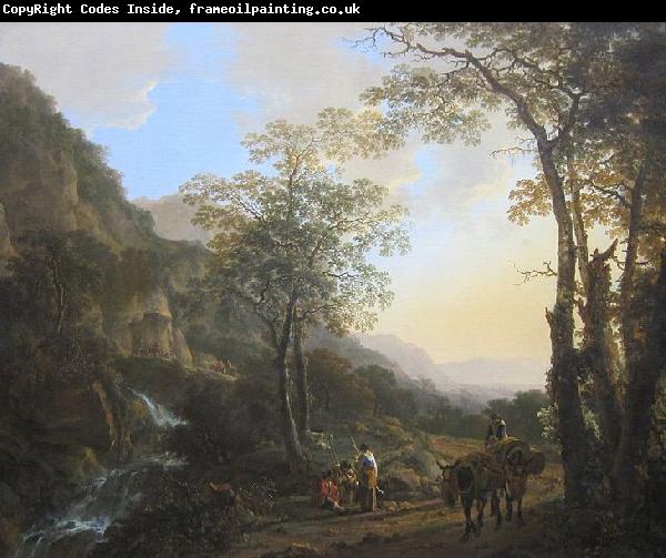 Jan Both An Italianate Landscape with Travelers on a Path, oil on canvas painting by Jan Both, 1645-50, Getty Center