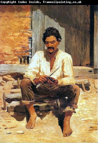 Jose Ferraz de Almeida Junior Caipira Chopping Tobacco