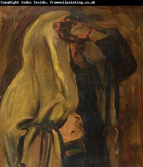 Leopold Kowalsky Jewish man wrapped in a prayer shawl