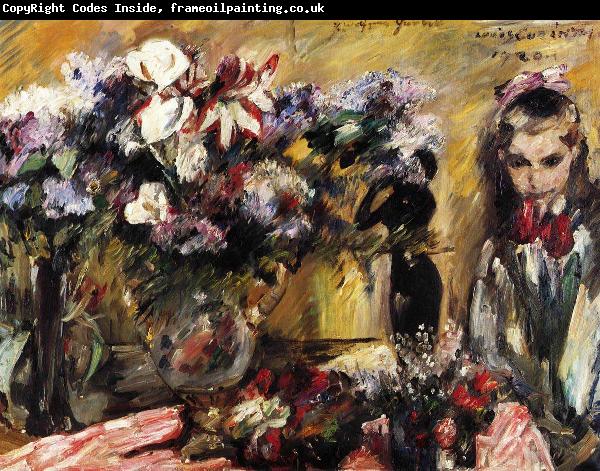 Lovis Corinth Blumen und Tochter Wilhelmine