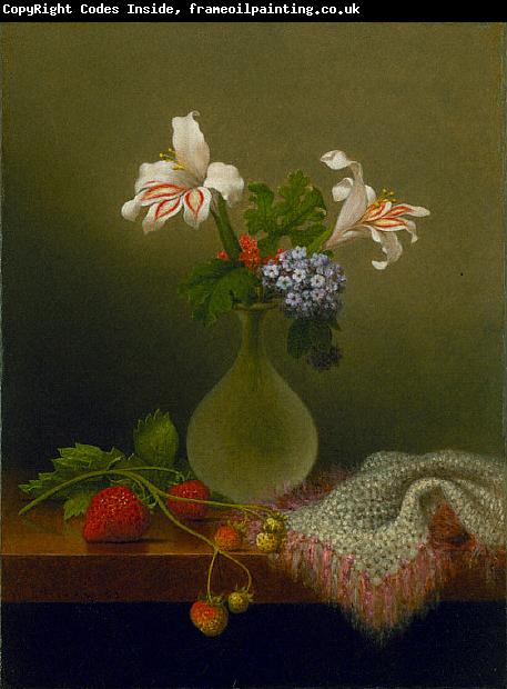 Martin Johnson Heade A Vase of Corn Lilies and Heliotrope