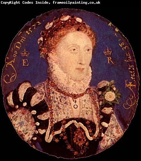 Nicholas Hilliard Portrait MIniature of Elizabeth I