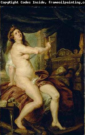 Peter Paul Rubens Panthea stabbing herself with a dagger